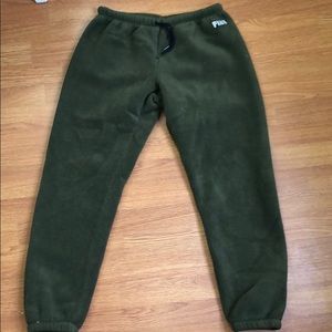 VS olive green fleece sweatpants